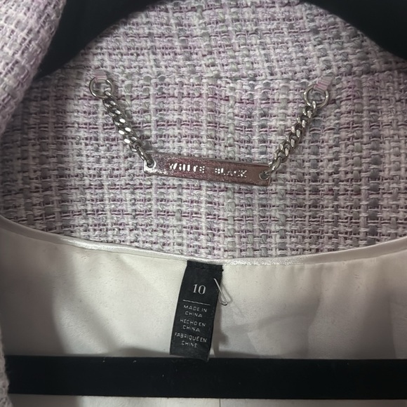 White House Black Market Purple Blazer Professional Suit Jacket tweed size 10 - Picture 2 of 5